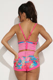 Women Yoga Set 2PCS Female Belt Suit Set Bra Sleeveless Tank Top Shorts Fitness Running Yoga Gym Sports Clothes