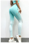 Ombre Seamless 2 Piece Set Women Suit Gym Workout Clothes Sport Bra Fitness Crop Top And Scrunch Butt Leggings Yoga Set