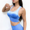 Ombre Seamless 2 Piece Set Women Suit Gym Workout Clothes Sport Bra Fitness Crop Top And Scrunch Butt Leggings Yoga Set
