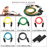 120cm Elastic Resistance Bands Fitness Workout Exercise Tubes Indoor Outdoor Training Rubber Tensile Expander Yoga Pull Rope